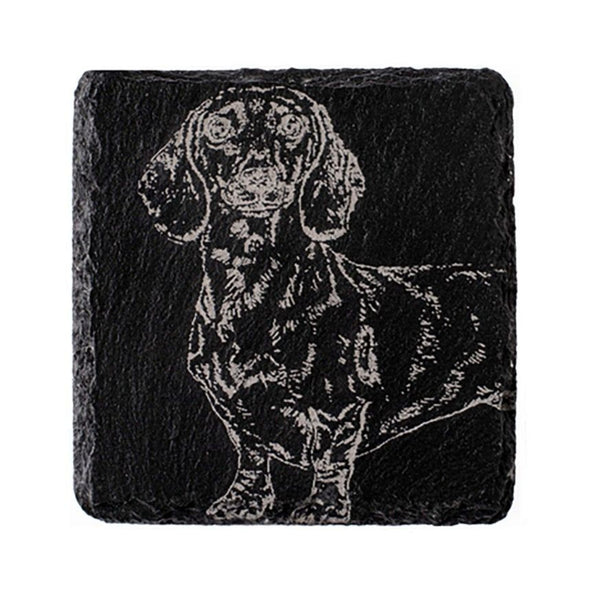 Selbrae House Single Slate Coaster - Dachshund