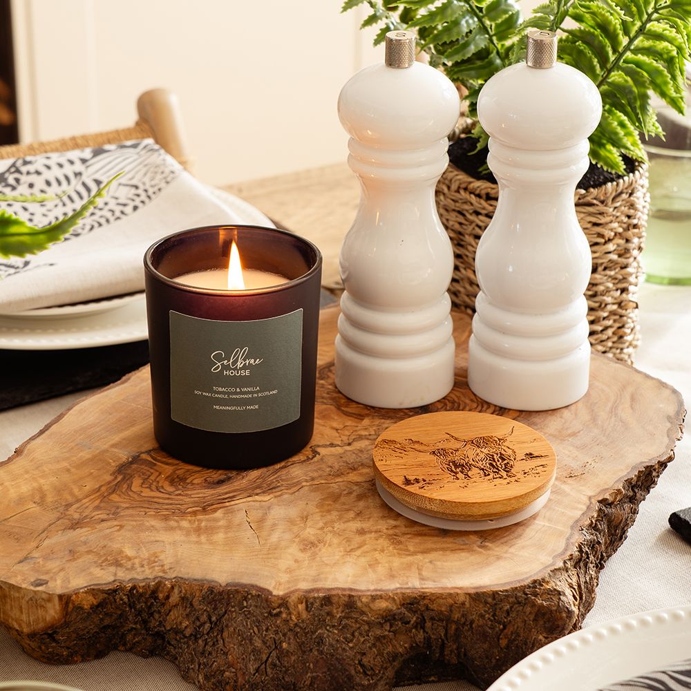 Tobacco and Vanilla Candle - Scenic Highland Cow