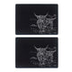 Selbrae House 2 Slate Place Mats  - Scenic Highland Cow