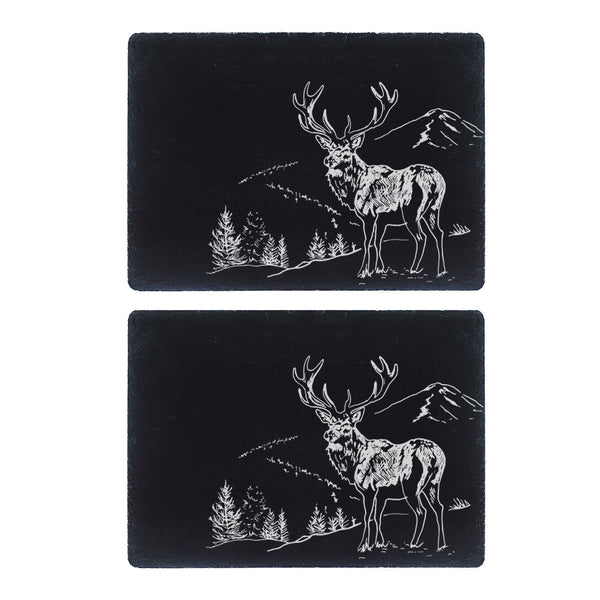 Selbrae House 2 Slate Place Mats  - Scenic Stag