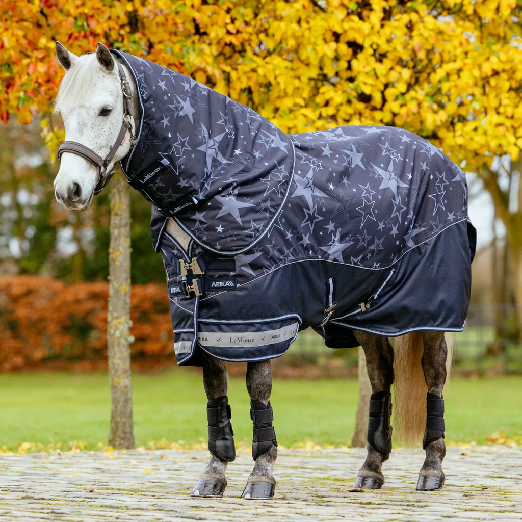 LeMieux Arika Star 0g Turnout Rug - Navy