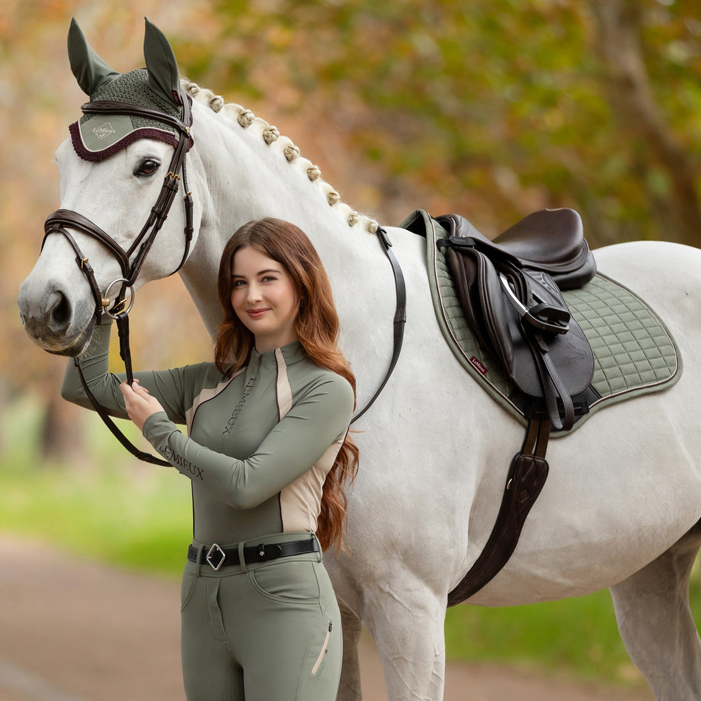 LeMieux Ladies Philippa Mesh Base Layer - Rosemary