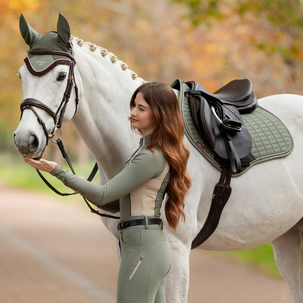 LeMieux Ladies Philippa Mesh Base Layer - Rosemary