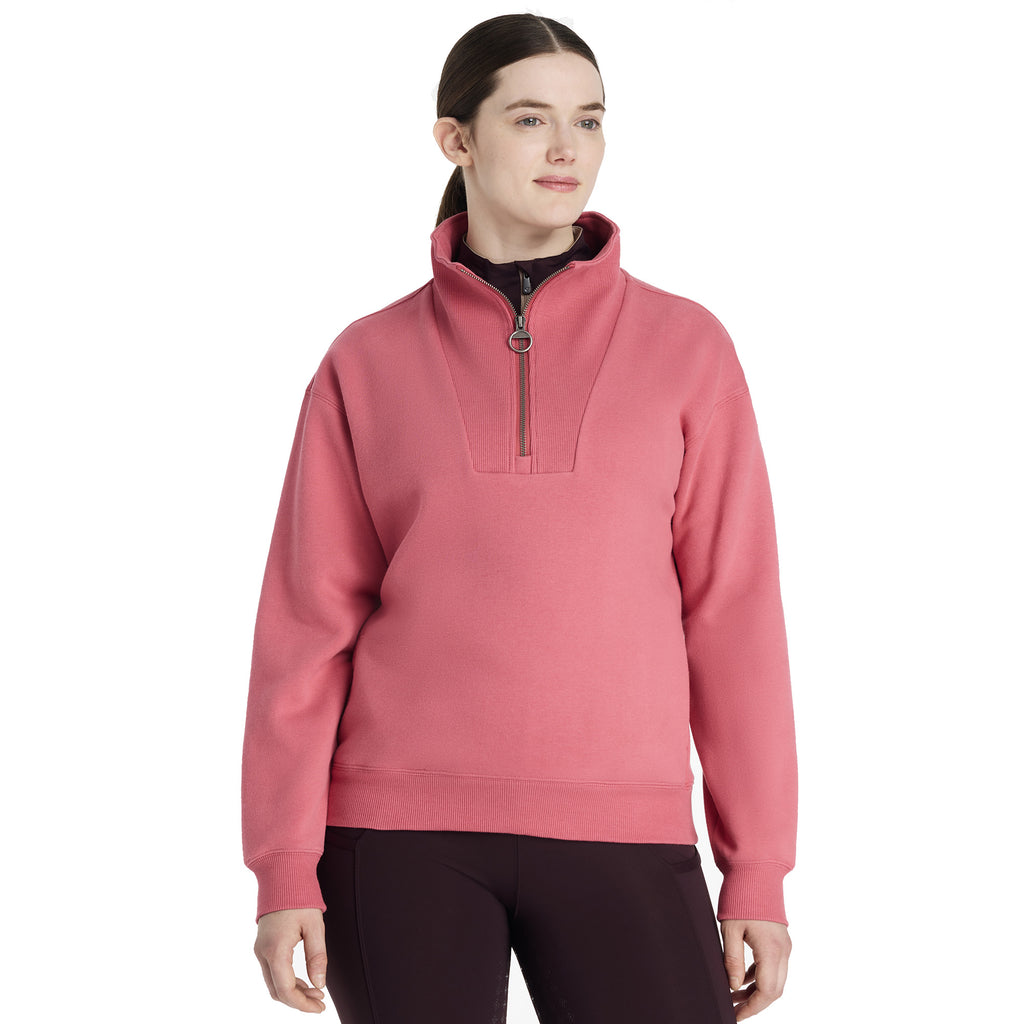 LeMieux Ladies Keira Quarter Zip Sweat - Cranberry