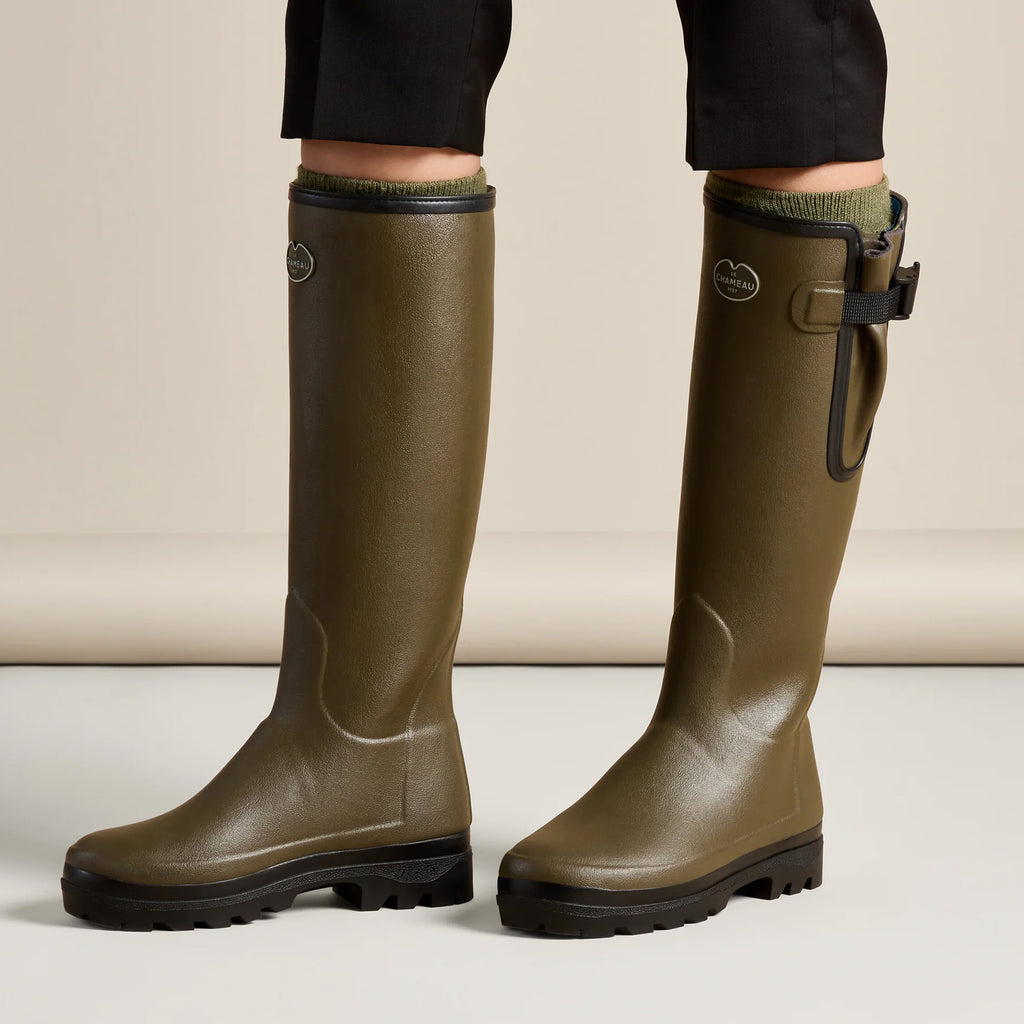 Le Chameau Ladies Vierzonord Neoprene Lined Boot - Vert Chameau/Black