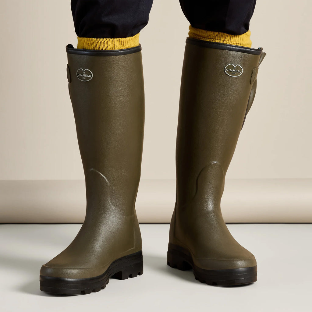 Le Chameau Mens Vierzonord Neoprene Lined Boot - Vert Chameau/Black