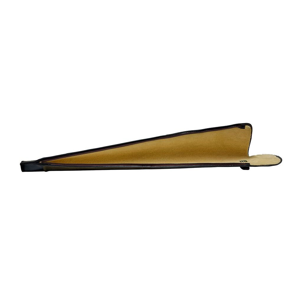 Chatham Pull Up Leather and Waxed Canvas Gun Slip - Green/Dark Brown