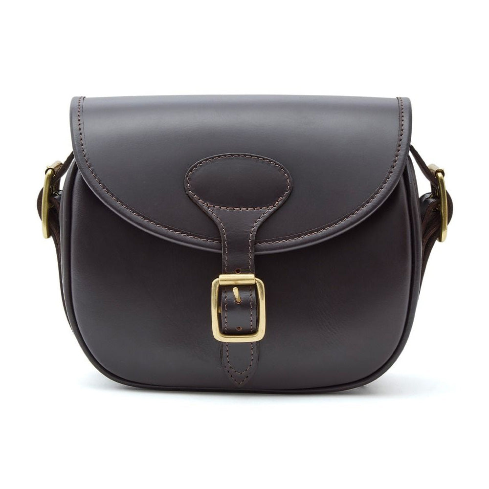 Chatham Pull Up Leather Cartridge Bag - Dark Brown