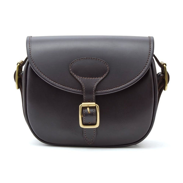 Chatham Pull Up Leather Cartridge Bag - Dark Brown
