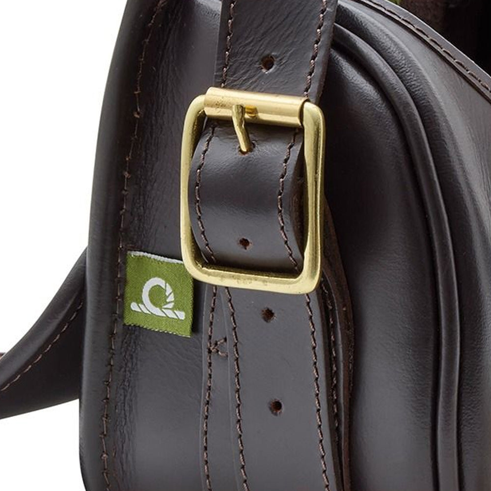 Chatham Pull Up Leather Cartridge Bag - Dark Brown