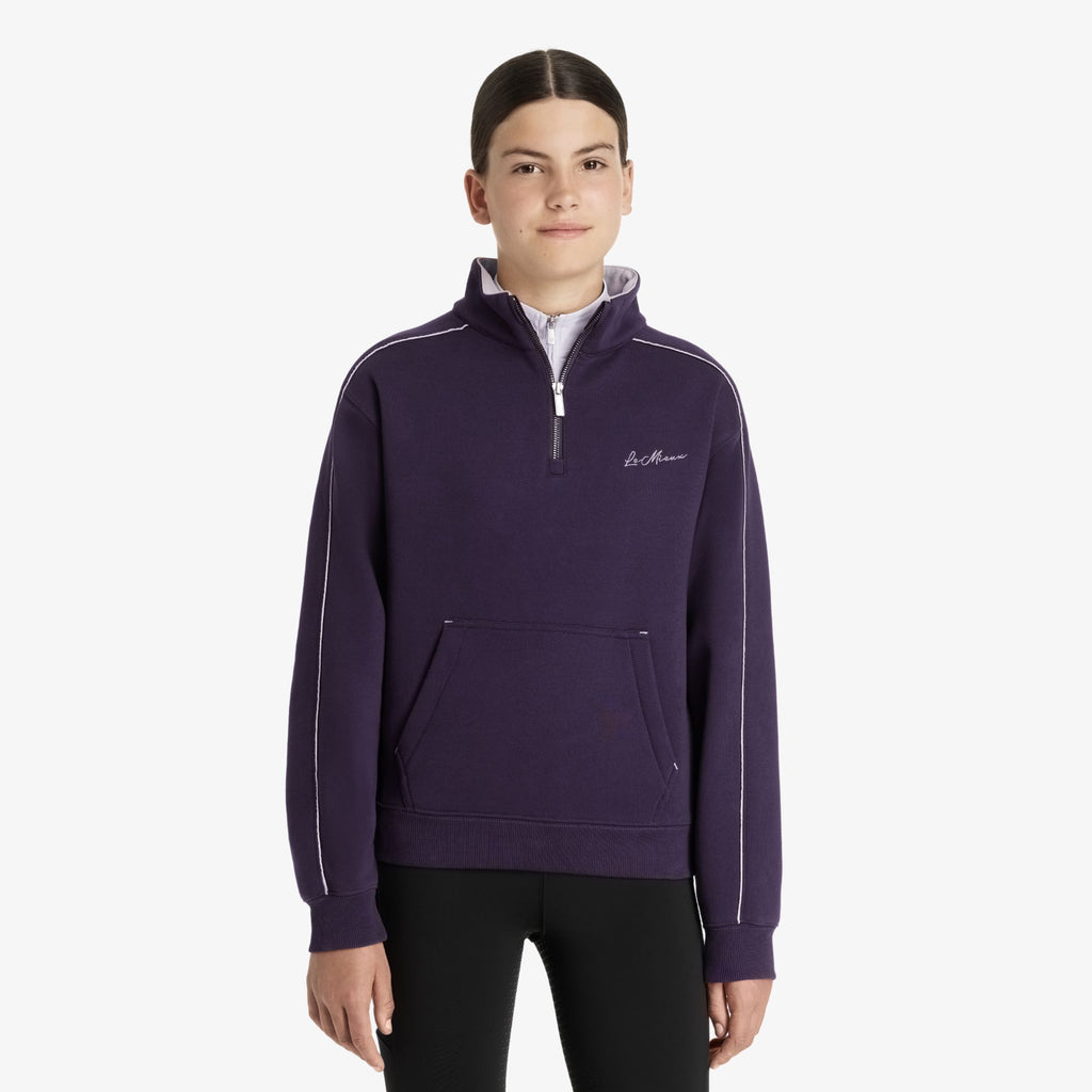 LeMieux Young Rider Kate Quarter Zip Sweat - Juniper/Lilac