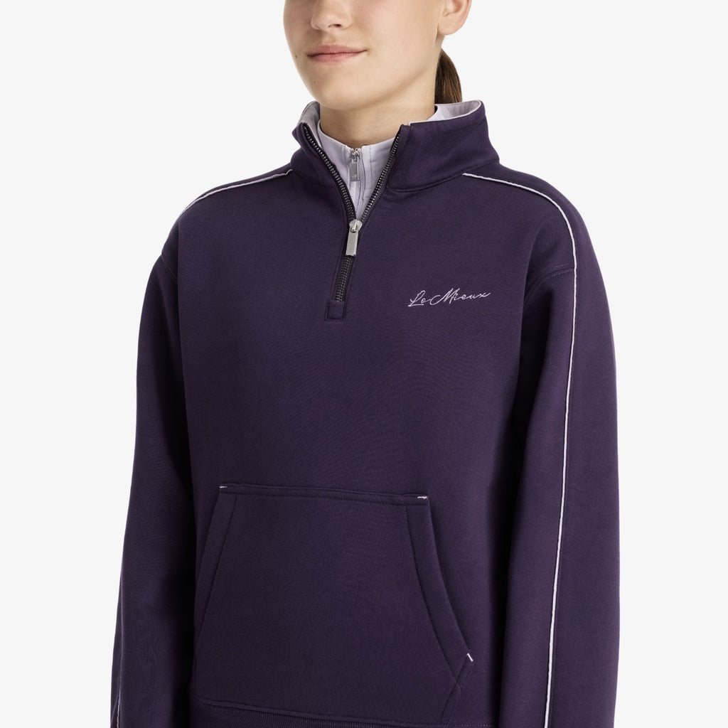 LeMieux Young Rider Kate Quarter Zip Sweat - Juniper/Lilac