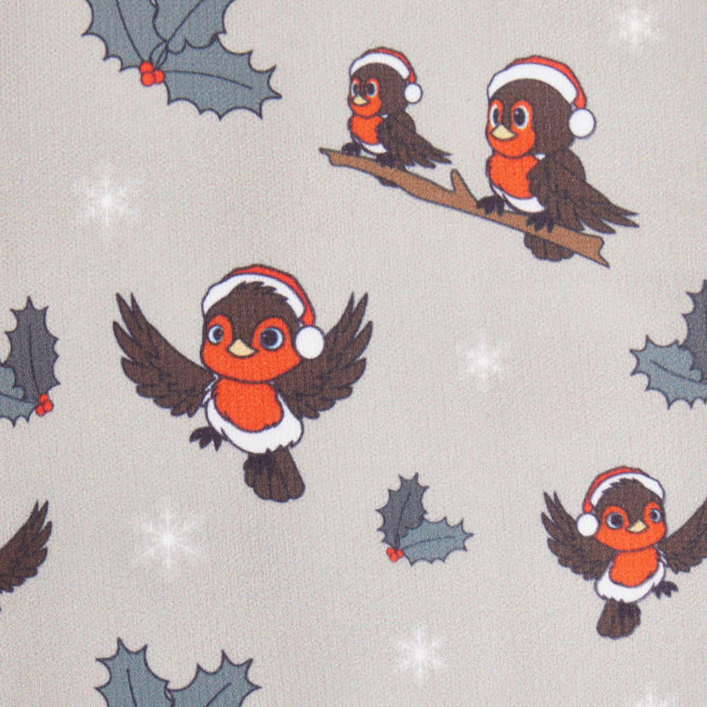 LeMieux Footsie Socks Xmas Robins - Almond