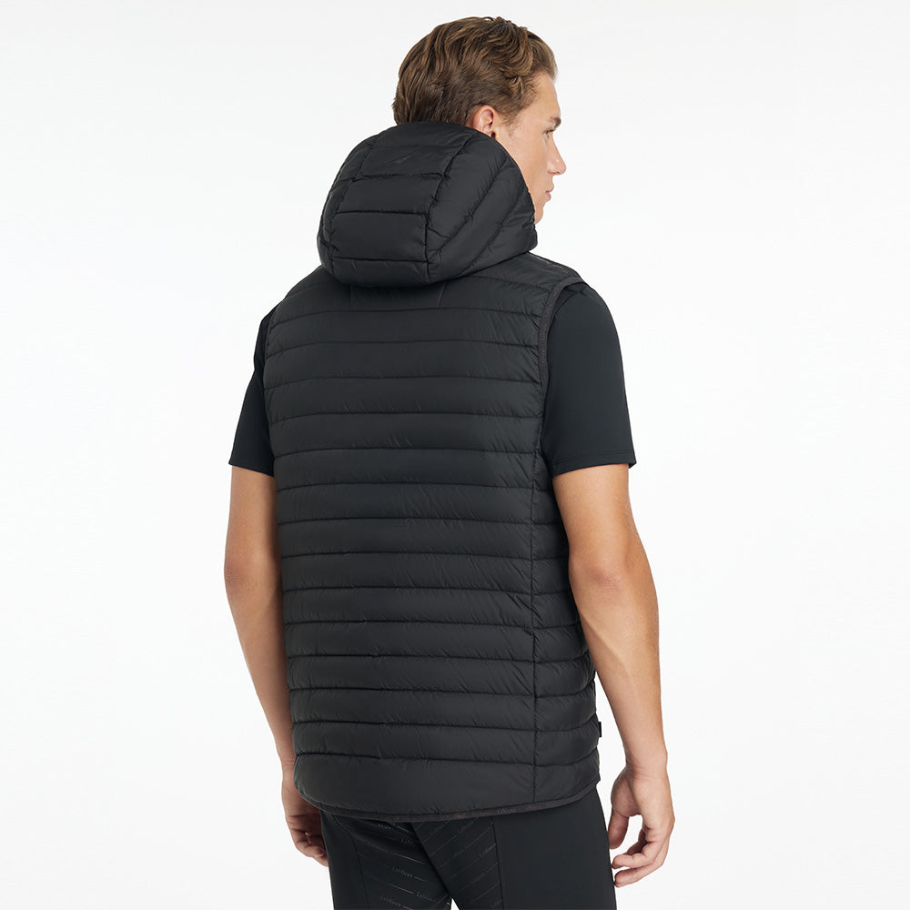 LeMieux Mens Hooded Puffer Gilet - Black