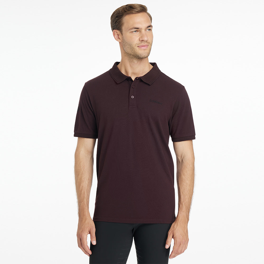 LeMieux Mens Classique Polo Shirt - Damson