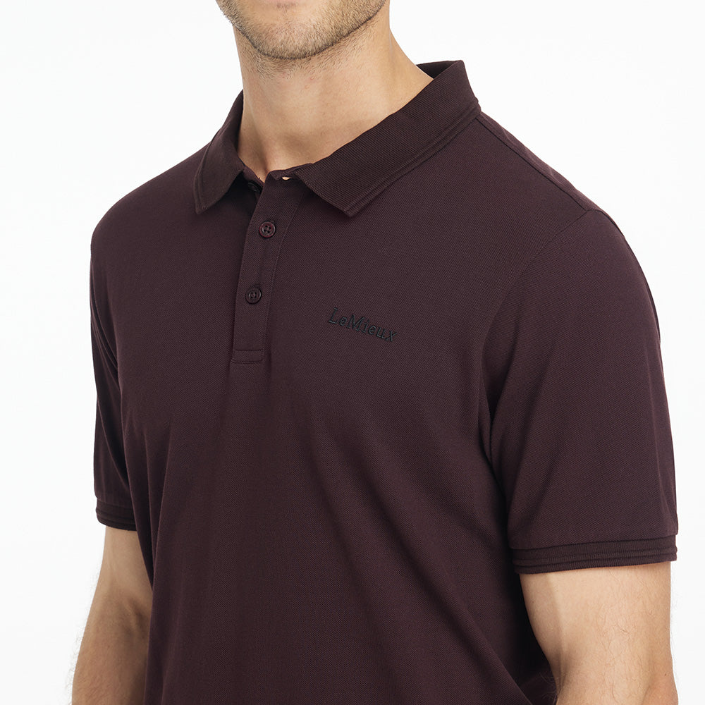LeMieux Mens Classique Polo Shirt - Damson
