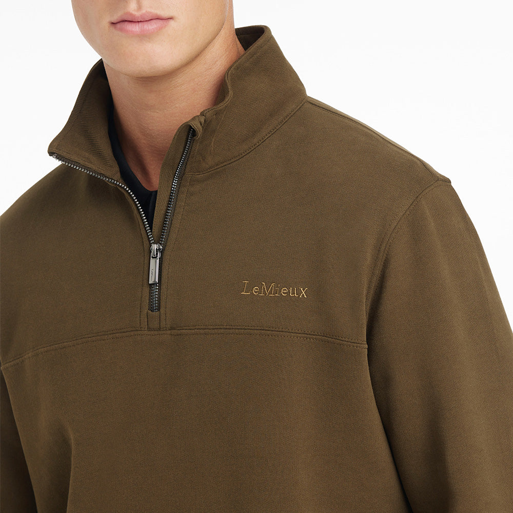 LeMieux Mens 1/4 Neck Sweat - Alpine
