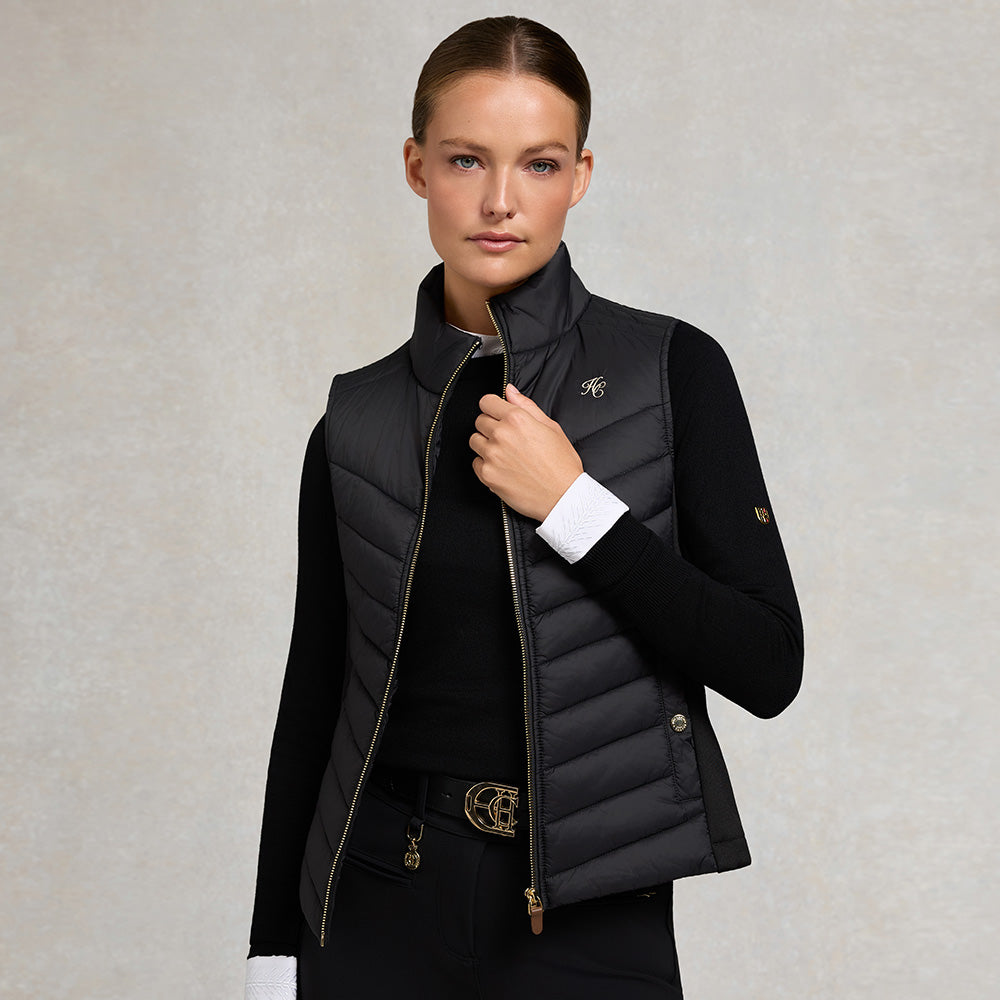 Holland Cooper Hybrid Equestrian Gilet - Black