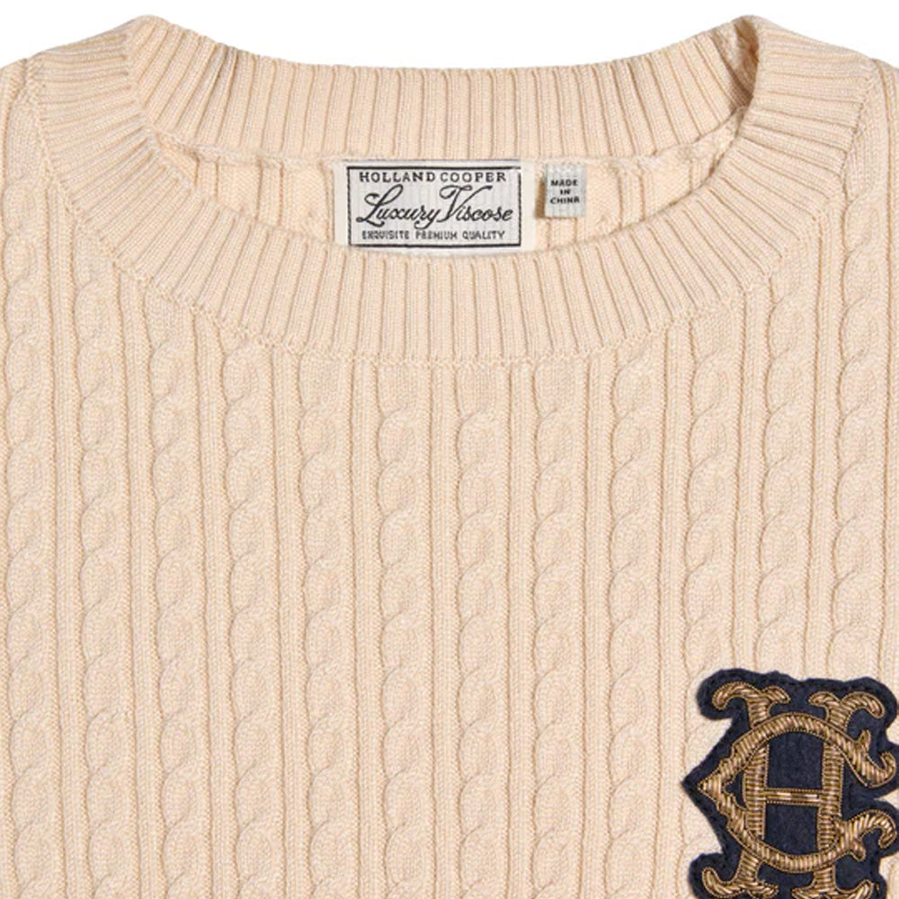 Holland Cooper Princeton Crew Neck Knit - Almond