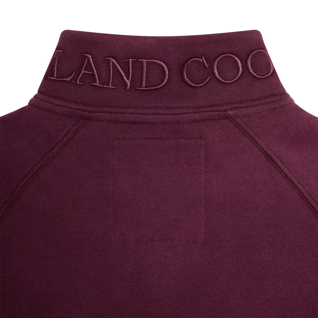 Holland Cooper Ladies Sporting Goods Zip Henley - Mulberry