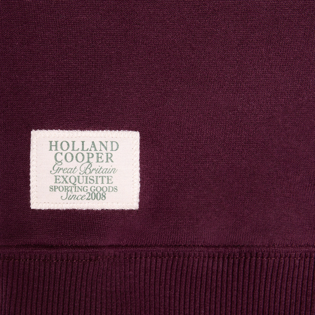 Holland Cooper Ladies Sporting Goods Zip Henley - Mulberry