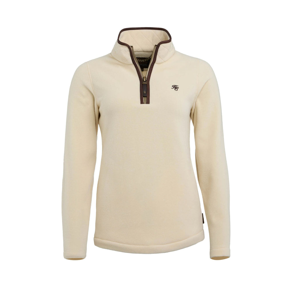 Holland Cooper Country Fleece Quarter Zip - Cream