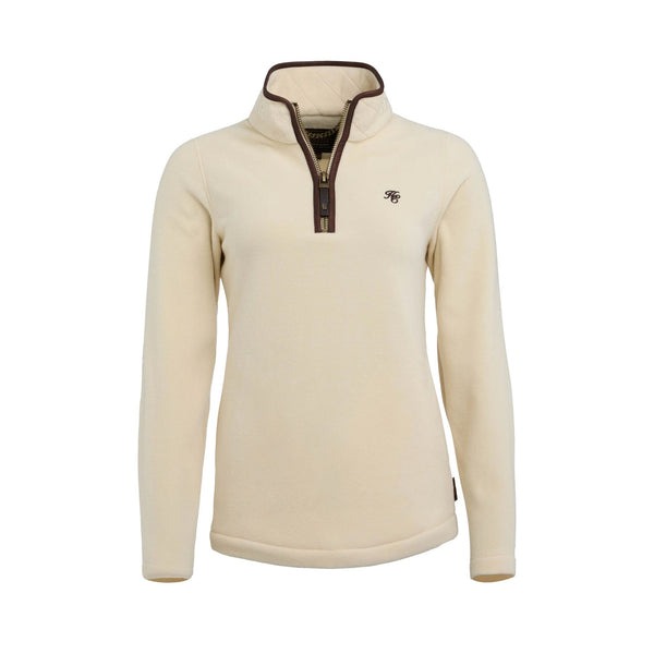 Holland Cooper Country Fleece Quarter Zip - Cream