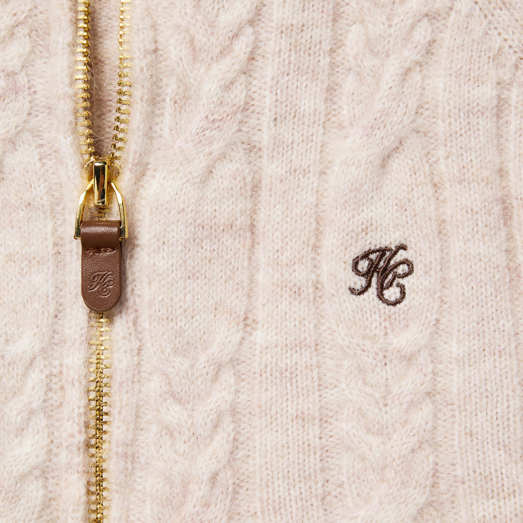 Holland Cooper Bridget Quarter Zip Knit - Barley