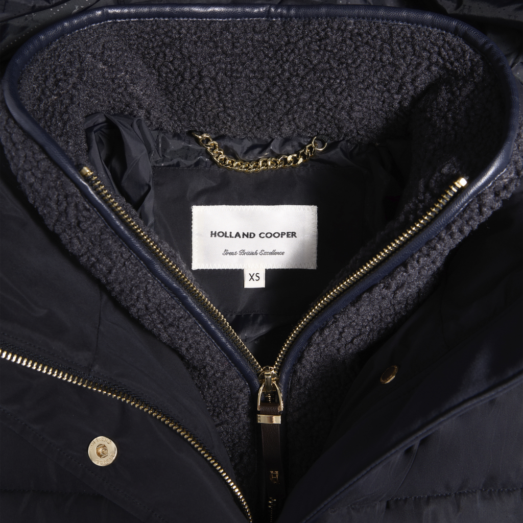 Holland Cooper Arosa Luxe Longline Coat - Ink Navy