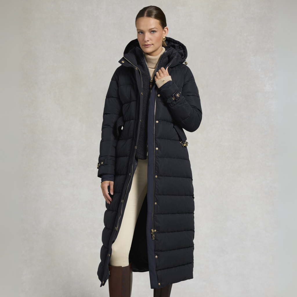 Holland Cooper Arosa Luxe Longline Coat - Ink Navy