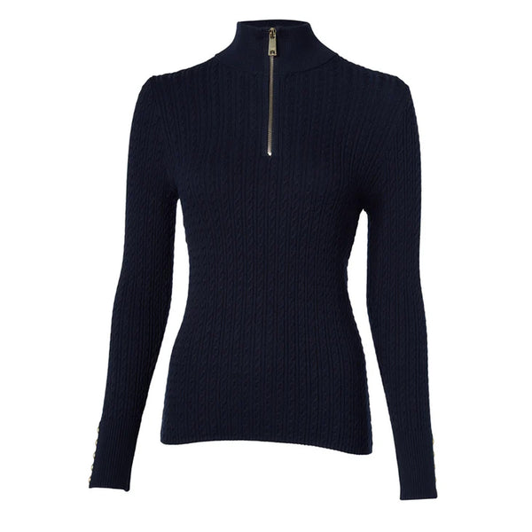 Holland Cooper Ava Quarter Zip Knit - Ink Navy