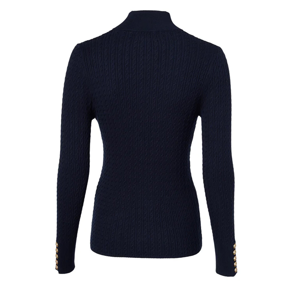Holland Cooper Ava Quarter Zip Knit - Ink Navy