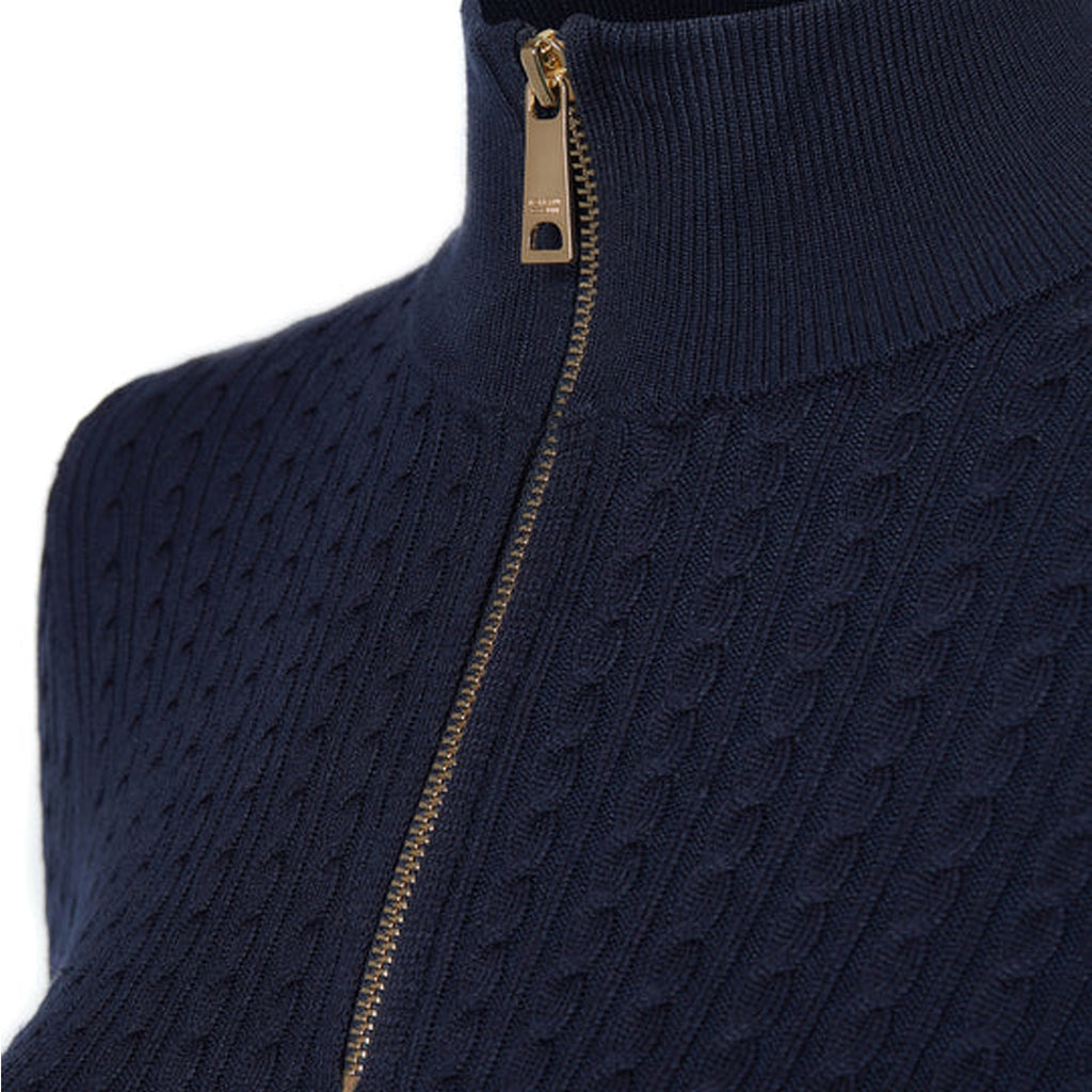 Holland Cooper Ava Quarter Zip Knit - Ink Navy