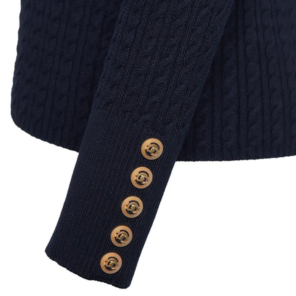 Holland Cooper Ava Quarter Zip Knit - Ink Navy