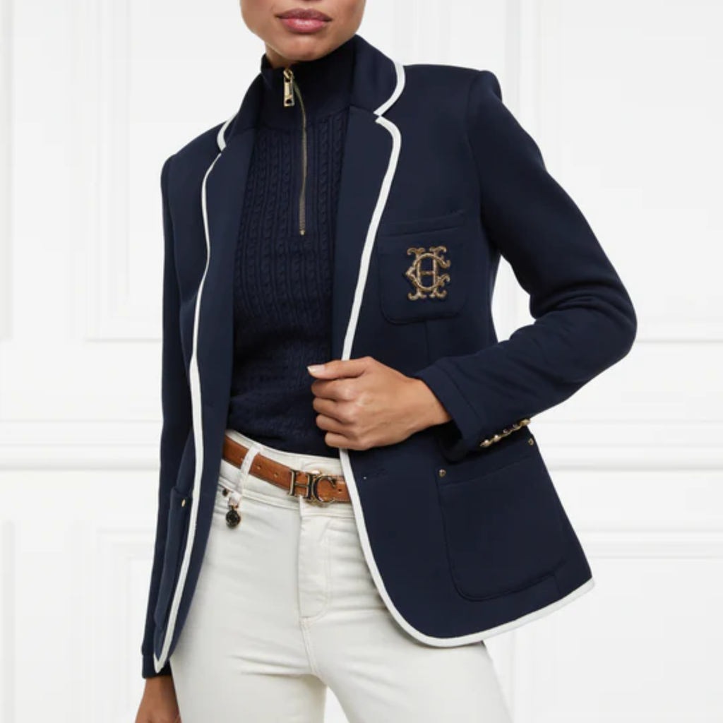 Holland Cooper Ava Quarter Zip Knit - Ink Navy