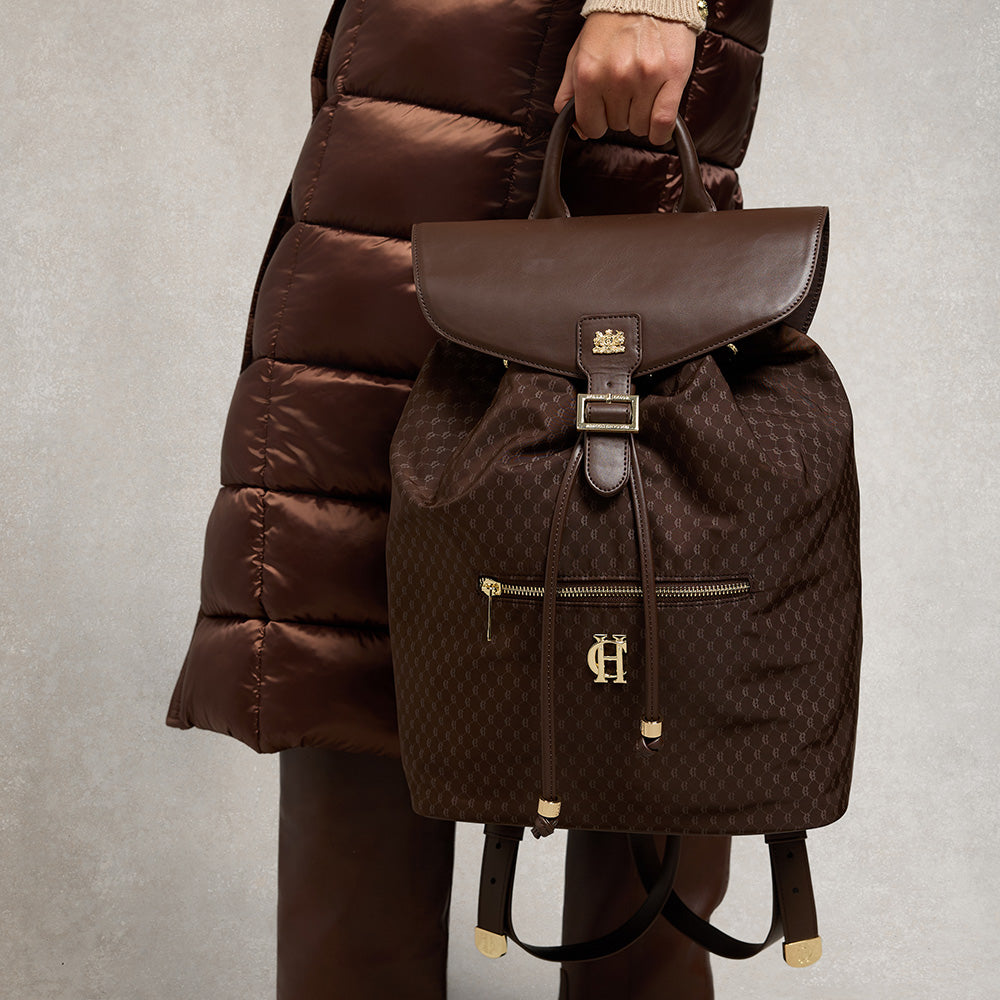 Holland Cooper Regency Backpack - Chocolate Monogram