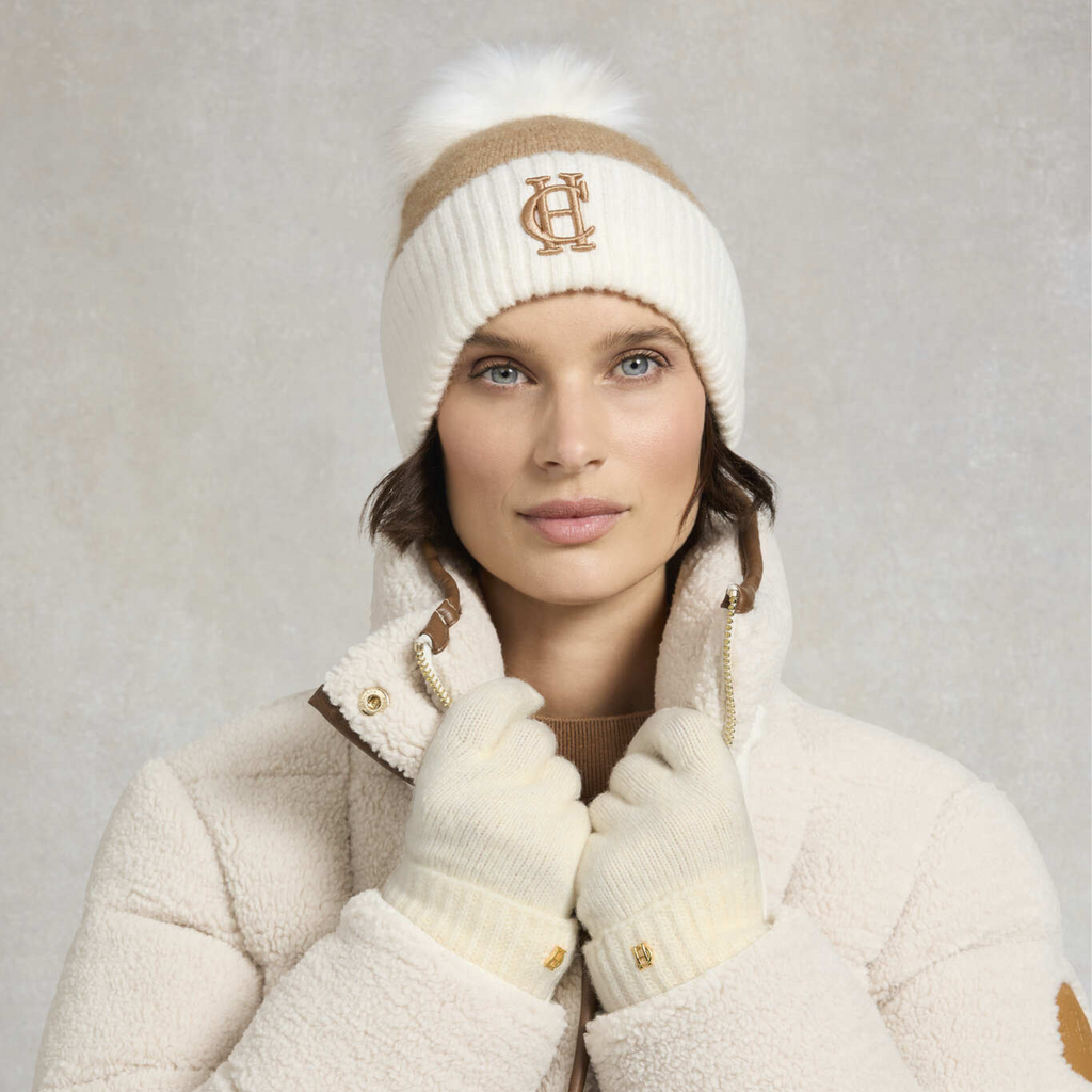 Holland Cooper Classic Logo Glove - Cream