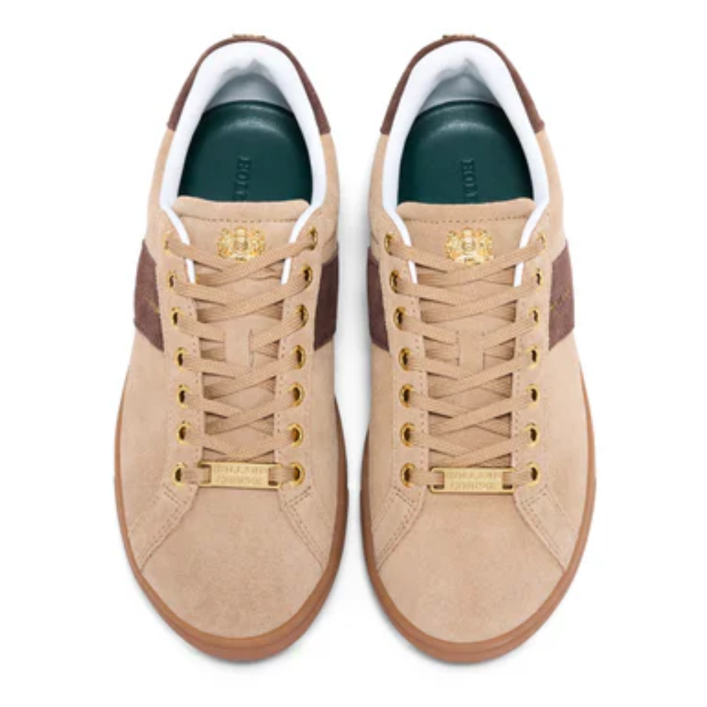 Holland Cooper Knightsbridge Court Trainer - Taupe/Dark Chocolate