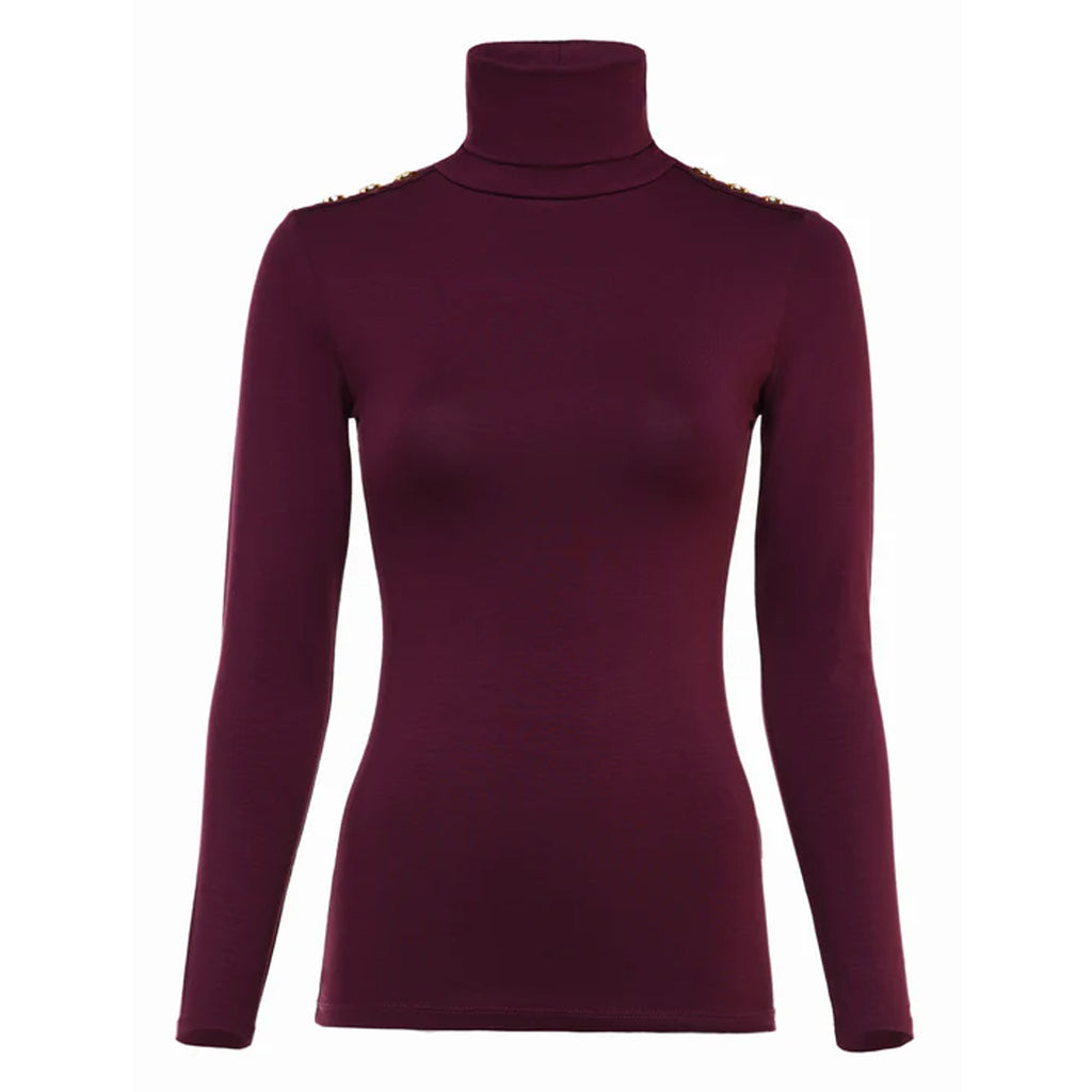 Holland Cooper Essential Roll Neck - Burgundy