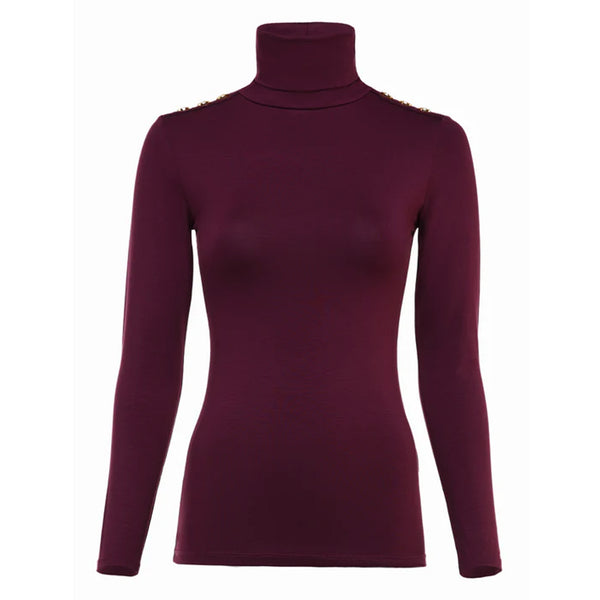 Holland Cooper Essential Roll Neck - Burgundy