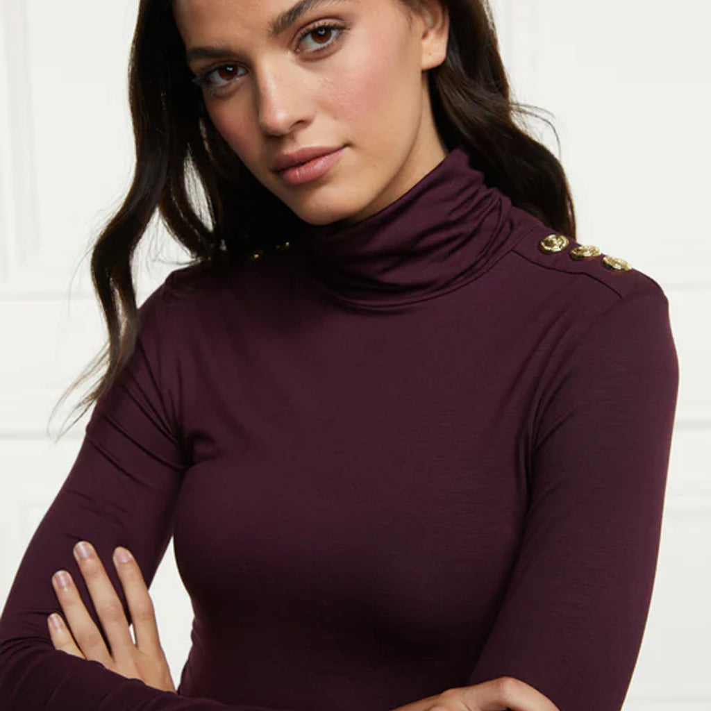 Holland Cooper Essential Roll Neck - Burgundy
