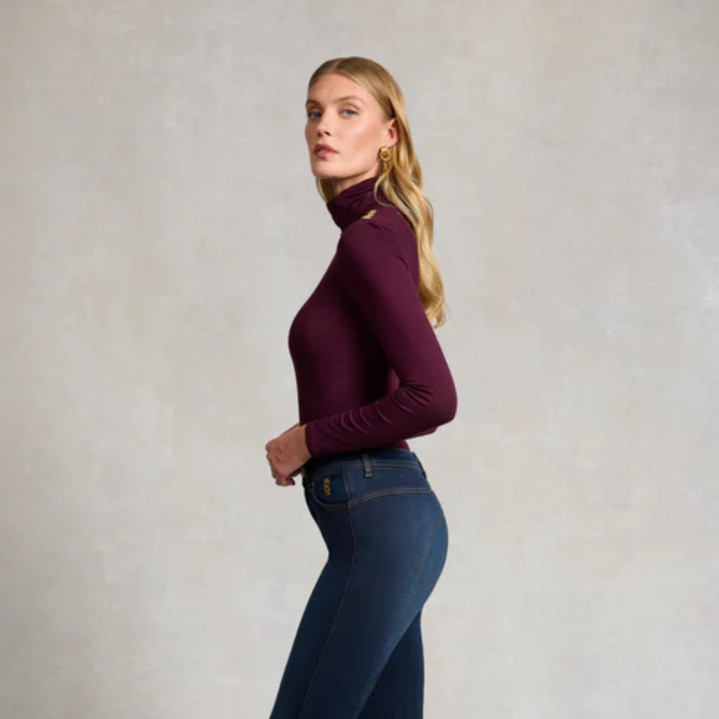 Holland Cooper Essential Roll Neck - Burgundy