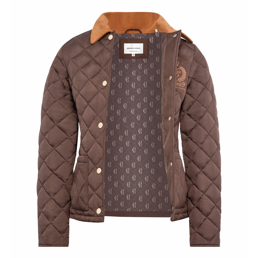 Holland Cooper Hastings Quilted Jacket - Chocolate