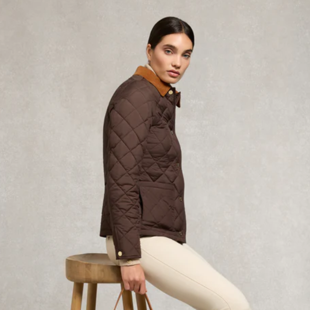Holland Cooper Hastings Quilted Jacket - Chocolate
