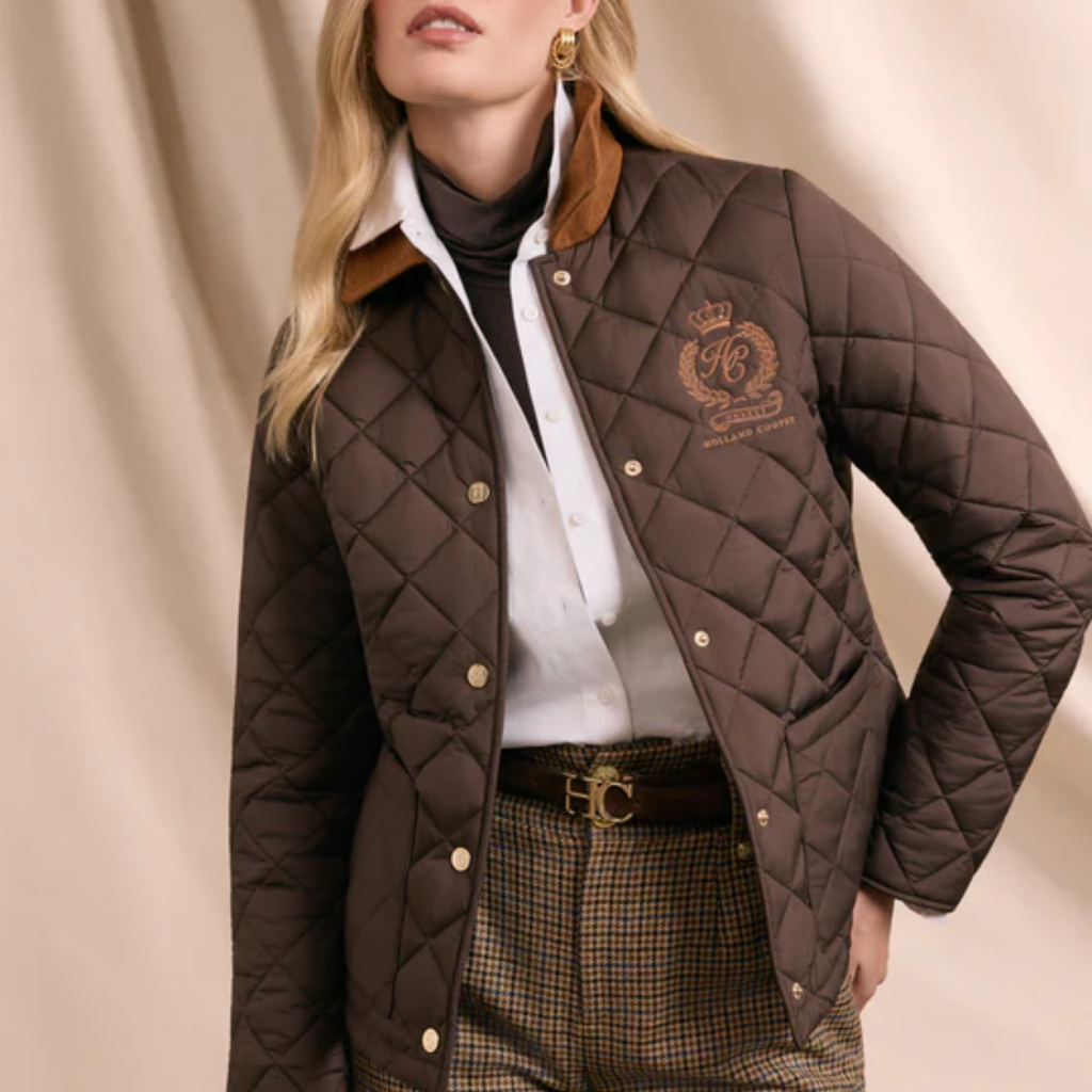 Holland Cooper Hastings Quilted Jacket - Chocolate