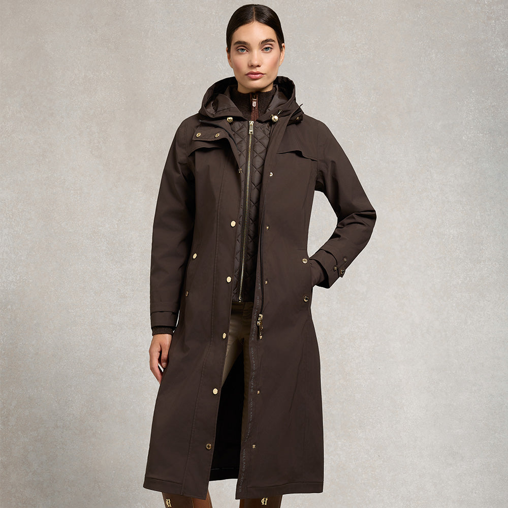 Holland Cooper Folgate Rain Coat - Chocolate