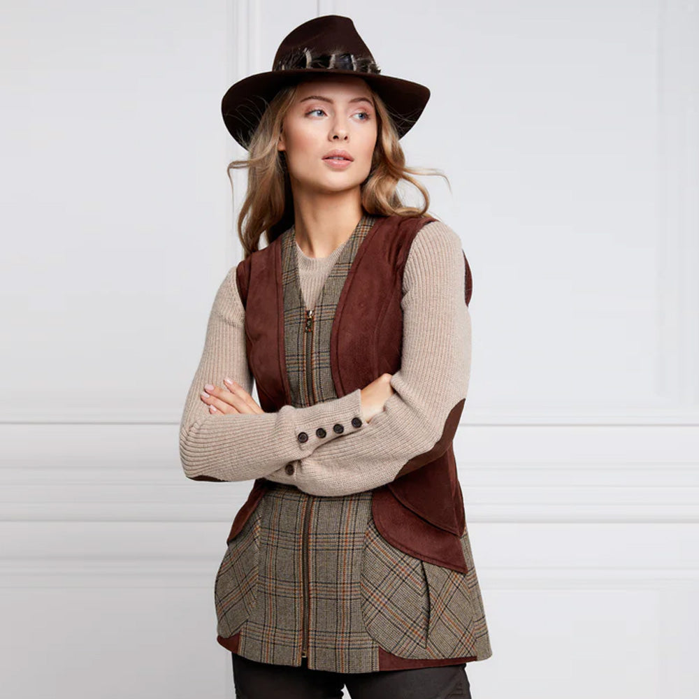 Holland Cooper Field Vest - Bourbon Tweed