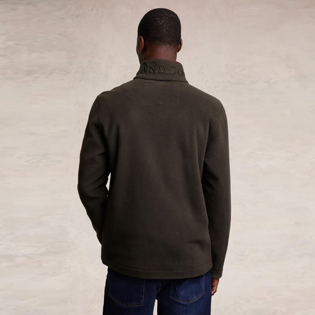 Holland Cooper Mens Country Fleece Quarter Zip - Khaki