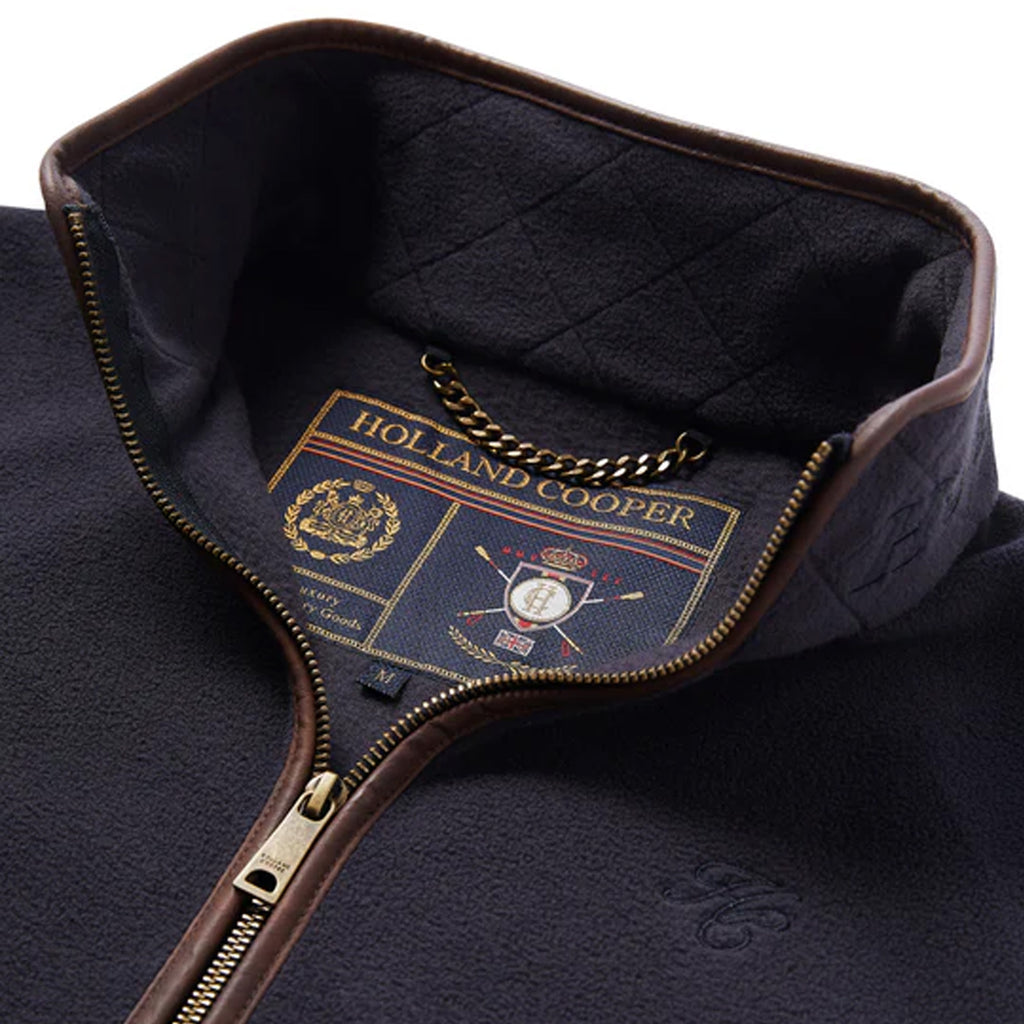 Holland Cooper Mens Country Fleece Quarter Zip - Ink Navy