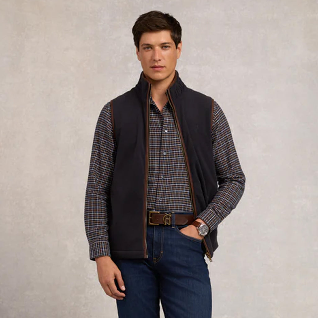 Holland Cooper Mens Country Fleece Gilet - Ink Navy